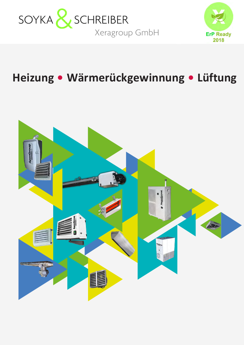 Prospekt für Industrieheizungen der Xeragroup
